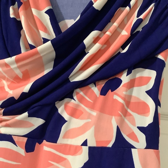 LEOTA Navy Blue Water Lily Maxi Dress SIZE MEDIUM - Picture 7 of 12